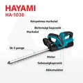 Hayami 96V MAX akkumulátoros sövényvágó 2 akksi, gyorstöltő és komplett tartozékok 