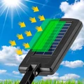 Napelemes, mozgásérzékelős, távirányítós, utcai ledlámpa, 800w teljesítménnyel, íves