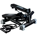 Taposógép, lábtréner, gumikötéllel, digitális kijelzővel, fekete