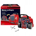 Mechanikai készlet autóval, szétszedhető motorral hang- és fényhatásokkal teljes szerszámkészlettel oktató játék 3 éves kortól 