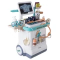 Gyermek orvosi készlet kerekes kocsival ECG és röntgen panellel hang és fényhatásokkal 26 darabos interaktív orvosi állomás 