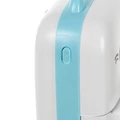 Mini hőpapíros nyomtató, Bluetooth kapcsolattal, USB csatlakozással, 10+1 tekercs papírral, cicamintás, kék-fehér színben