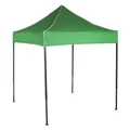 Összecsukható, fémvázas, kerti pavilon, sörsátor ponyvával, 2x2 m méretben, zöld