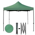 Összecsukható, fémvázas, kerti pavilon, sörsátor ponyvával, 2x2 m méretben, zöld