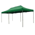 Összecsukható, fémvázas, kerti pavilon, sörsátor ponyvával, 3x6 m méretben, zöld