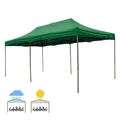 Összecsukható, fémvázas, kerti pavilon, sörsátor ponyvával, 3x6 m méretben, zöld