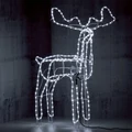 Mozgó fejű LED 3D rénszarvas kültéri dekoráció, 90 cm, hidegfehér