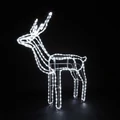 Mozgó fejű LED 3D rénszarvas kültéri dekoráció, 90 cm, hidegfehér