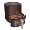 Royalty Line betekintőablakos forrólevegős sütő, air fryer, 6,5 literes, 1700w, fekete