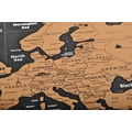 Lekaparható világtérkép, zászlókkal, kiegészítőkkel, falra rögzíthető, 82×59 cm méretben 