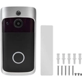 Intelligens WiFi kapucsengő, beépített kamerával, vezeték nélküli, fekete-ezüst