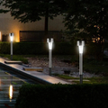 10 db leszúrható napelemes LED kerti világítás, hidegfehér, 30 cm magas