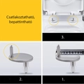 WC ülőke rögzítő szett, univerzális tartozékkészlet, javítókészlet, lecsapódásgátló funkciós WC-ülőkékhez