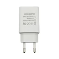 Univerzális USB fali hálózati adapter és töltő, EU csatlakozóval, AC 5V 1,5A, fehér