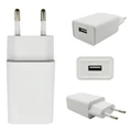 Univerzális USB fali hálózati adapter és töltő, EU csatlakozóval, AC 5V 1,5A, fehér