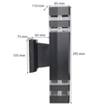 Worth Air kültéri, fali lámpa homlokzatra, vízálló kivitel IP65 védelemmel, 2 db E27 foglalattal, 60 W, fekete
