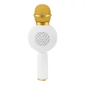 Vezeték nélküli fehér nyuszis karaoke mikrofon és hangszóró, RGB fényekkel és hangtorzítóval 