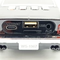 WSTER 1967-es Ford Mustang fastback formájú Bluetooth hangszóró, USB port, TF kártyahely, fekete
