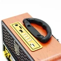 Akkumulátoros USB és AUX csatlakozós FM/AM/SW rádió, MP3 lejátszó távirányítóval, sötétbarna