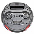 Hordozható Bluetooth hangszóró, távirányítóval, mikrofonnal, 3000mAh, 15W, 8", fekete Hordozható Bluetooth hangszóró, távirányítóval, mikrofonnal, 3000mAh, 15W, 8", fekete