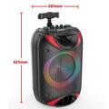 Hordozható Bluetooth hangszóró, távirányítóval, mikrofonnal, 3000mAh, 15W, 8", fekete Hordozható Bluetooth hangszóró, távirányítóval, mikrofonnal, 3000mAh, 15W, 8", fekete