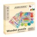 Fából készült készségfejlesztő játék, puzzle, kirakós