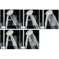 3 részes zuhanyszett 5 állású multifunkciós zuhanyfejjel, 130 cm flexibilis csővel, fali tartóval