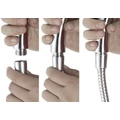 3 részes zuhanyszett 5 állású multifunkciós zuhanyfejjel, 130 cm flexibilis csővel, fali tartóval