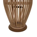 Bambusz rattan lámpa teraszra, gyertyatartó