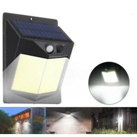 Két irányba világító, mozgásérzékelős, 40 ledes napelemes lámpa