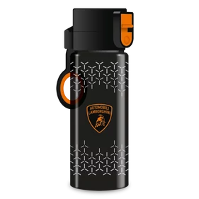 Ars Una Lamborghini BPA-mentes, biztonsági záras prémium kulacs, 475 ml, fekete-narancsságra