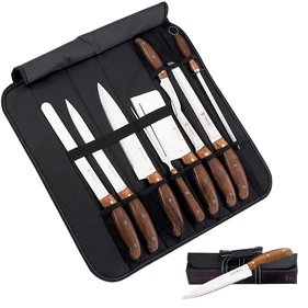 Royalty Line RL-K9C 9 részes profi késkészlet gyöngyvászon táskában