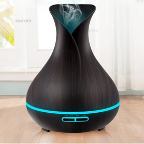 Fa hatású óriás aromaterápiás párologtató, ultrahangos párásító, illatosító - sötétbarna váza