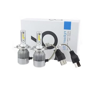 C6 LED autó fényszóró izzó pár H4 foglalattal - hidegfehér