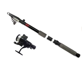 Teleszkópos 350cm hosszú horgászbot készlet orsóval és damillal
