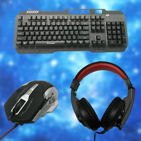 4 az 1-ben teljes gamer szett, bllentyűzet, egér, alátét és fejhallgató, JX-K9000