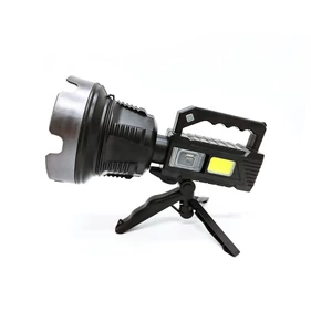 Nagy kézi keresőlámpa Extra erős LED lámpa Akkumulátorral tripod állvánnyal 500M, 150 W - COBA-CB-T300
