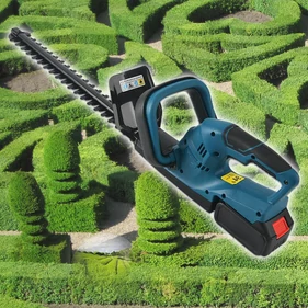 Kiyoshi akkumulátoros sövényvágó, 6000 mAh, 2 db 48V akkumulátorral és töltővel