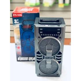 Akkumulátoros FM rádiós bluetooth hangfal digitális kijelzővel, microSD, USB, 2x5W, szürke