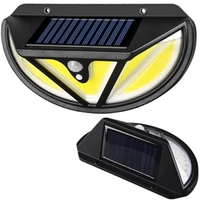 Mozgásérzékelős, 117 ledes napelemes lámpa széles vetítési szöggel 