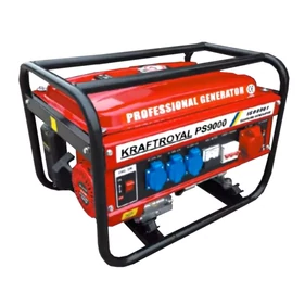 KraftRoyal PS9000 benzinmotoros aggregátor, generátor, áramfejlesztő, 9000W teljesítménnyel