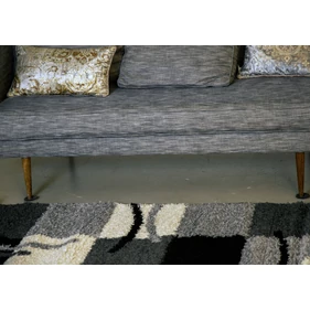 Shaggy szőnyeg, szürke kockás, Olivia, 120x170cm, 3cm szálhossz