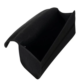 Csomagtartó rendszerező autóba, tárolótáska hálós zsebekkel, tépőzáras rögzítéssel, 22 literes, fekete