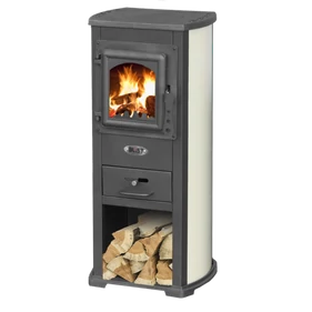 Ekonomik Lux szabadon álló öntöttvas ajtós kandalló 6,5 kW