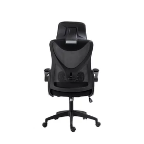 Zelux ergonomikus irodai szék gerinctámasszal, billenőfunkcióval, kartámasszal - fekete színben, króm lábakkal