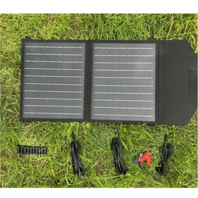 Hordozható napelem panel 20W, összecsukható, DC csatlakozóval, energiatakarékos és strapabíró