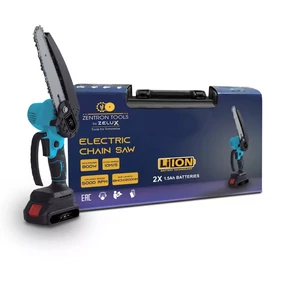 Zentron Tools Akkumulátoros Láncfűrész kofferben, 10 m/s, 8" és 6" vezetővel, 2db akkumulátorral