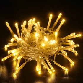 LED karácsonyi fényfüzér, 2 m, 20 LED, elemes, beltéri használatra