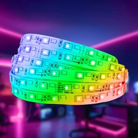 RGB LED szalag 2 m, állítható színek, energiatakarékos és hosszú élettartamú