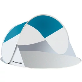 Strandsátor, pop up, összecsukható árnyékoló, napellenző, 220x120x90 cm, kék-szürke
